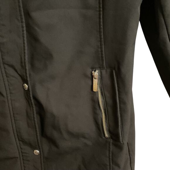 Calvin Klein Coat Jacket Women's SZ M Black Soft Shell Insulated Hood Detach - Picture 8 of 14